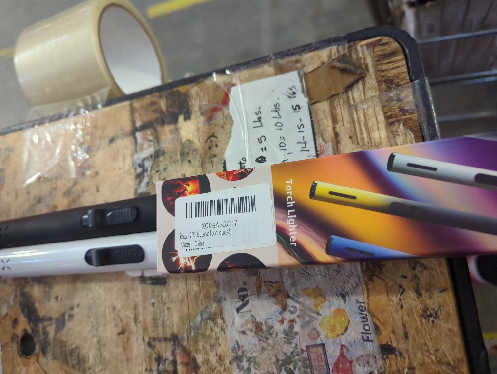 2PC Butane Torch Lighters, 7.9IN Refillable Torch Lighter Adjustable Jet Flame Butane Lighter Long Pen Lighter for Grill BBQ Candle Camping (Gas Not Included)