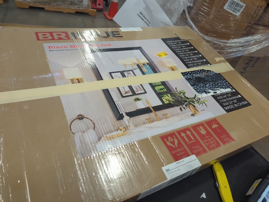 Size 22x30 Inch Color Black Bathroom Mirror for Wall, Thick Metal Framed Rectangle Mirrors for Over Sink, Bedroom, Living Room, Entryway, Anti-Rust, HD Tempered Glass