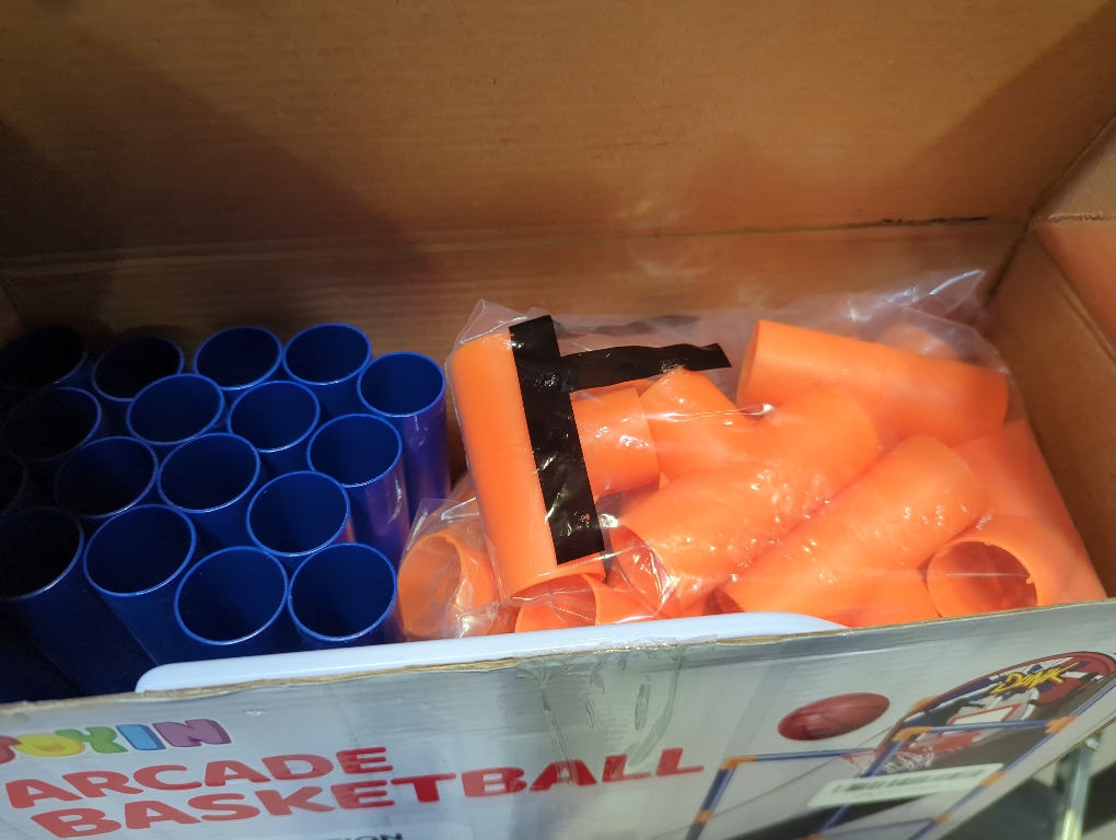 JOYIN Arcade Basketball Game Set with 4 Balls and Hoop for Kids 3 to 12 Years Old Indoor Outdoor Sport Play - Easy Set Up - Air Pump Included - Ideal for Competition