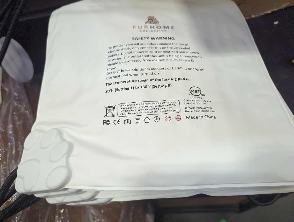 Furhome collective Pack of 5 Pet Heating Pad inserts