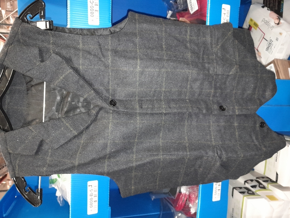 SOLOVEDRESS Mens Western Vintage Tweed Suit Vest Casual Wool Blend Waistcoat for Party Size small