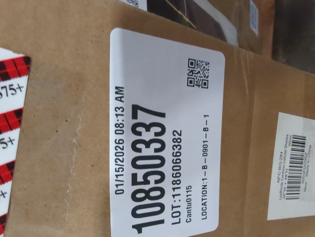 LazBlinds Cordless Cellular Shades, No Tools No Drill Blackout Honeycomb Shades Pleated Blinds for Windows, 38'' W x 48'' H, Silver White