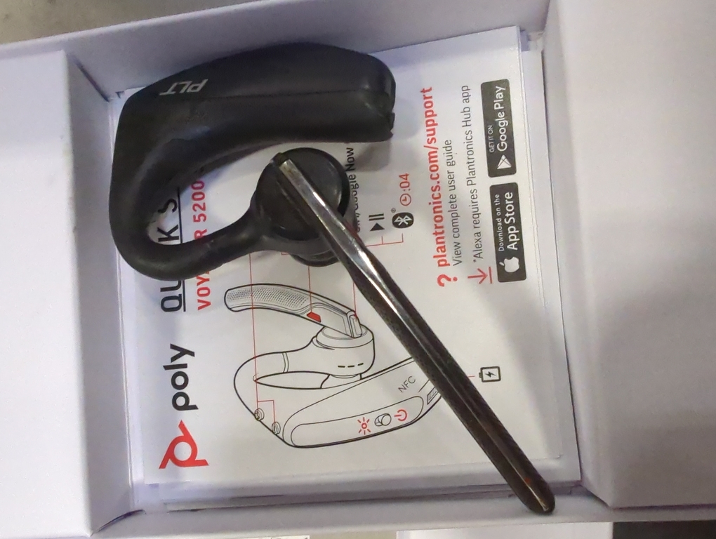 Poly - Formerly Plantronics - Voyager 5220 Wireless Noise Cancelling Bluetooth Headset with Amazon Alexa - Black