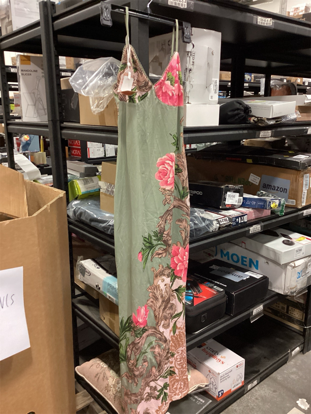 Women Sleeveless Maxi Dress Backless Bodycon Floral Printed Spaghetti Strap Long Dress Vintage Clubwear Summer size small