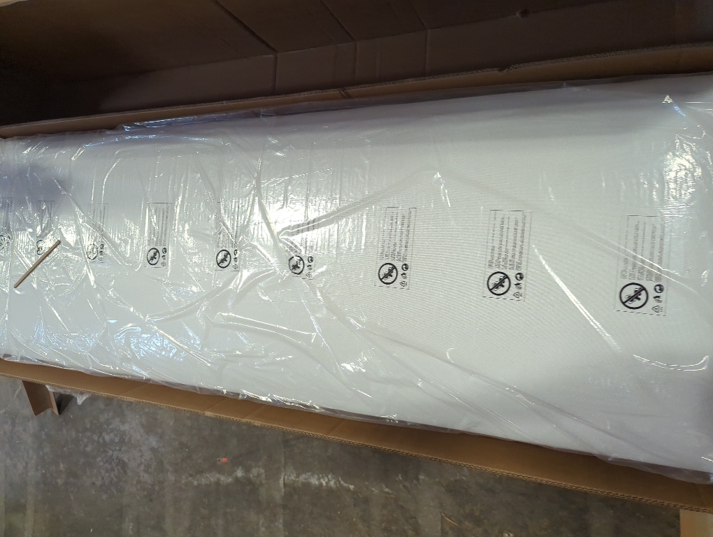 Queen Bed Frame Wingbacked Cream