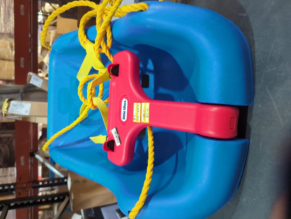 Little Tikes Snug 'n Secure Blue Swing with Adjustable Straps, 2-in-1 for Baby and Toddlers Ages 9 Months - 4 Years