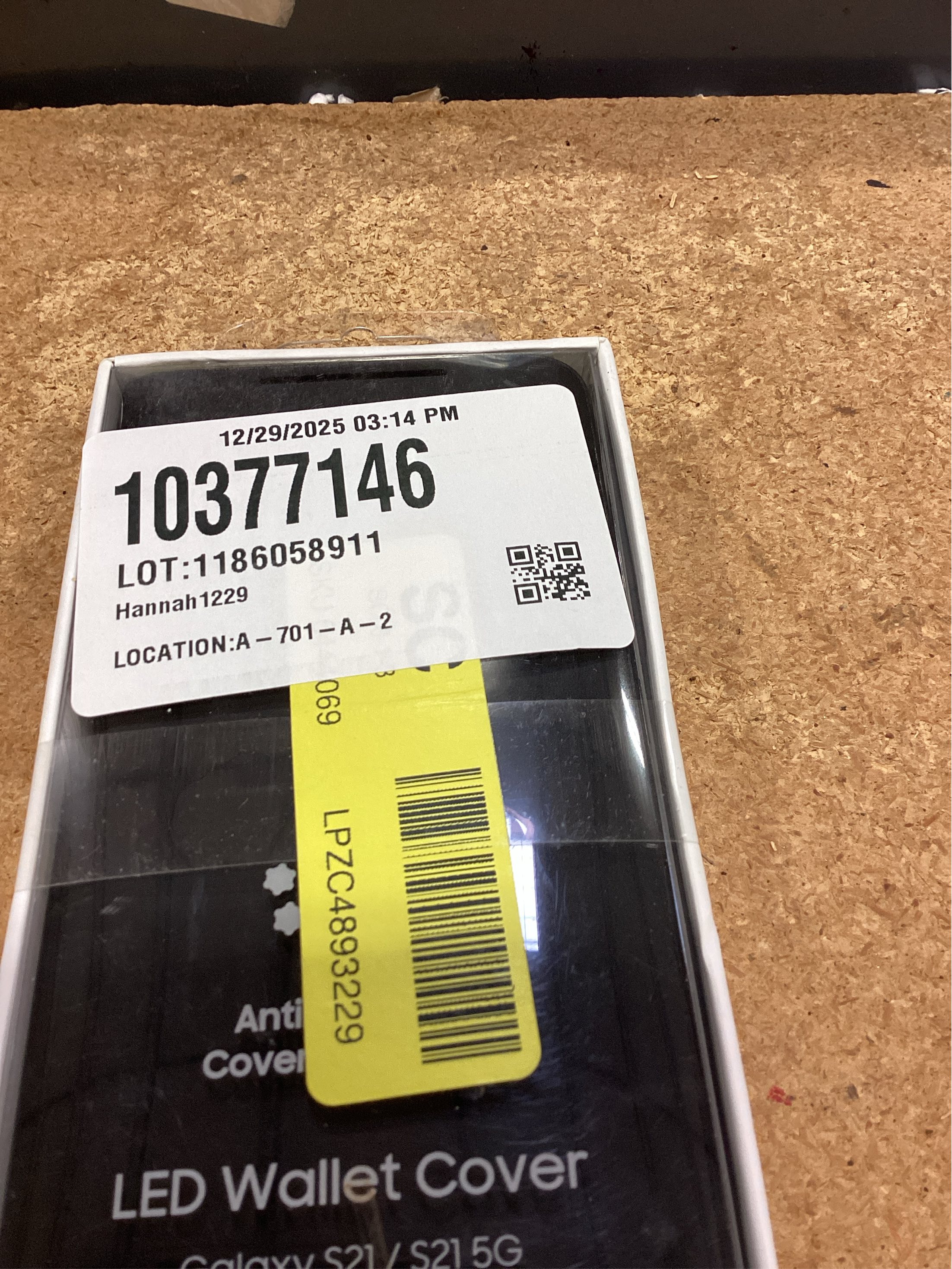 Samsung LED Wallet Cover EF-NG991 - Flip cover for cell phone - black - for Galaxy S21 5G