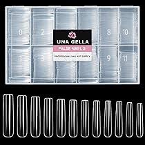 UNA GELLA XXL Extra Long Square Nail Tips 504PCS Full ...