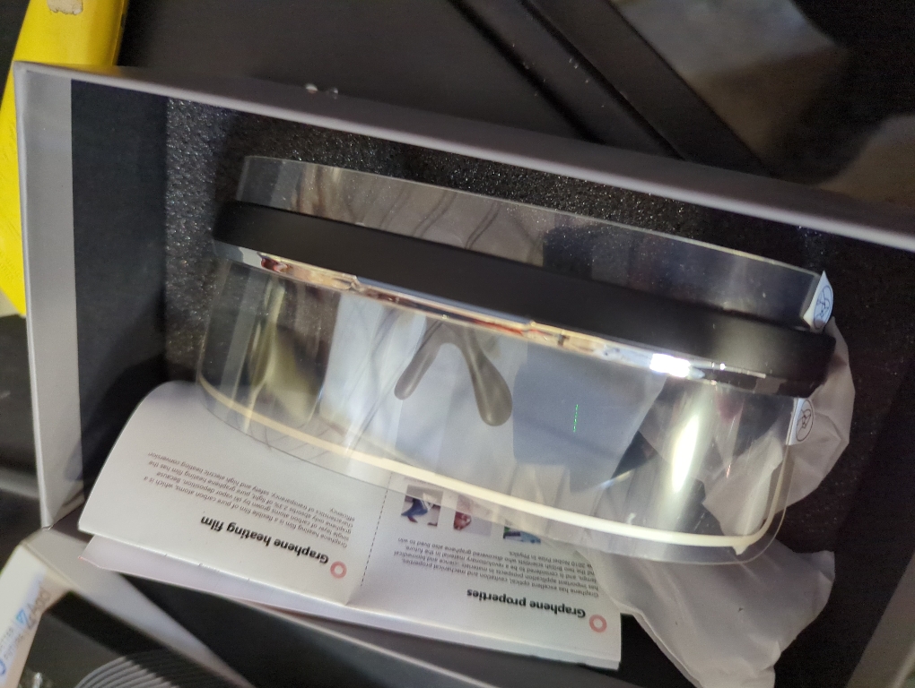 Hiboom Heated Eye Mask for Dry Eyes, Graphene Infrared Heat Therapy Eye Heating Mask, Type C Cordless Electric Heated Eye Mask for Men and Women Eye Fatigue Stye Sinus Blepharitis and MGD