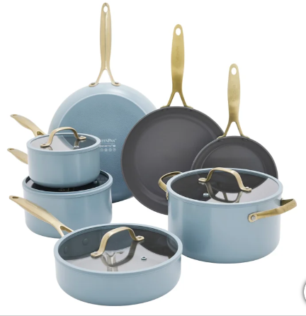 GreenPan Jewel Pro 11-piece Cookware Set Blue