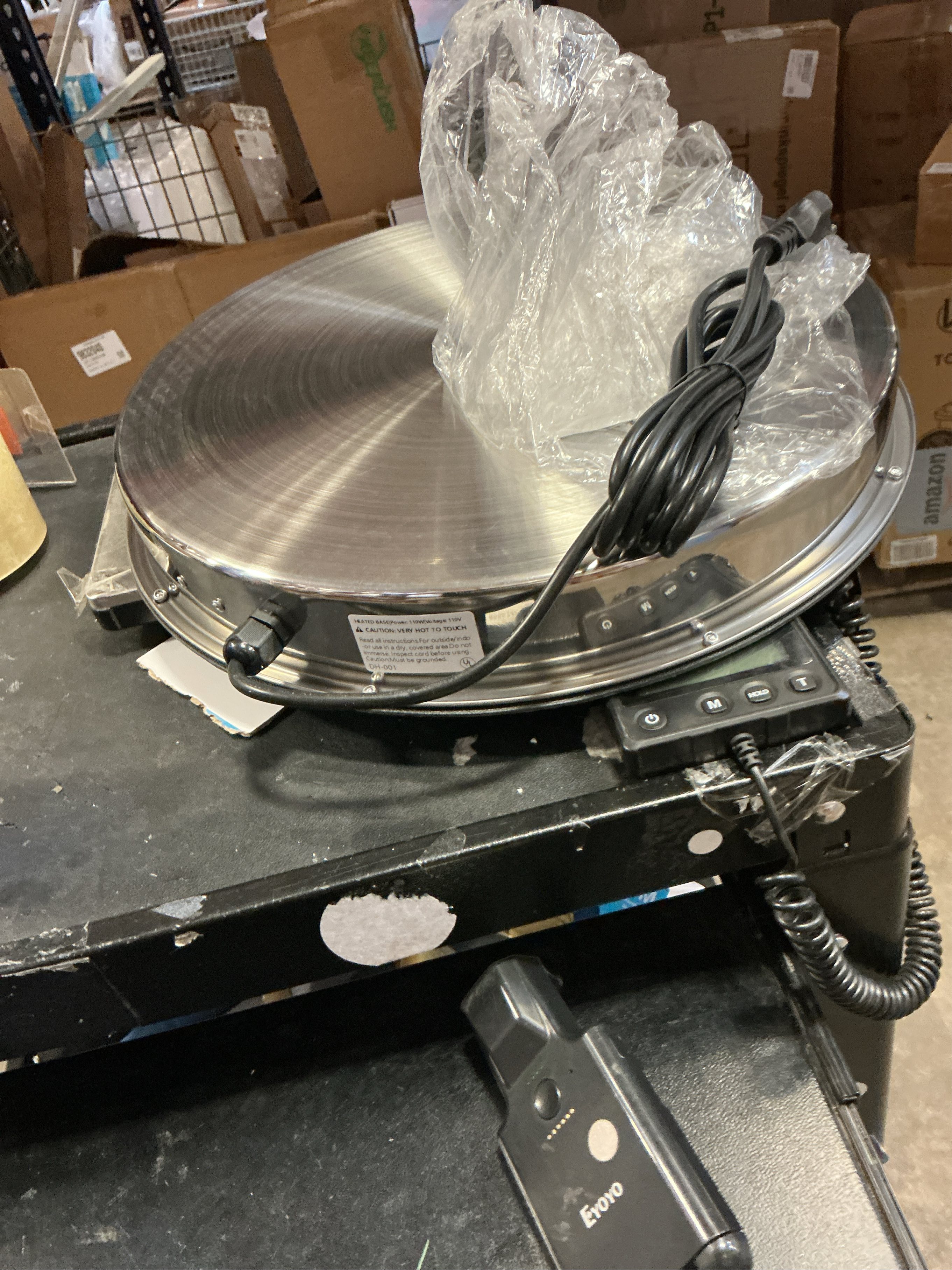 Chicken Water Heater Base for Winter,110W-15in,Suitable for Large Metal/Plastic Poultry Waterer Under 7 Gallons, with Automatic Temperature Control, Against Dry Heating and 8.2ft Power Cord