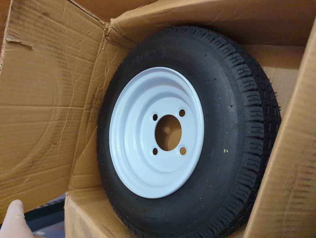 4.80-8 4.80x8 480-8 4.80-8 Trailer Tires with 8 in Rims, 4 Lug on 4 in, Load Range C, 6PR