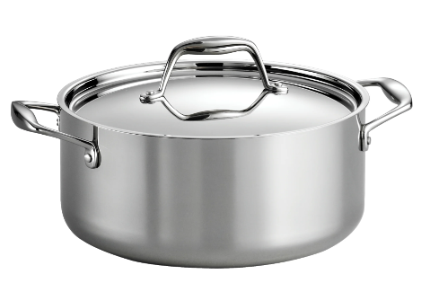 Signature 5 Quart Tri-Ply Clad Stainless Steel Covered Dutch Oven