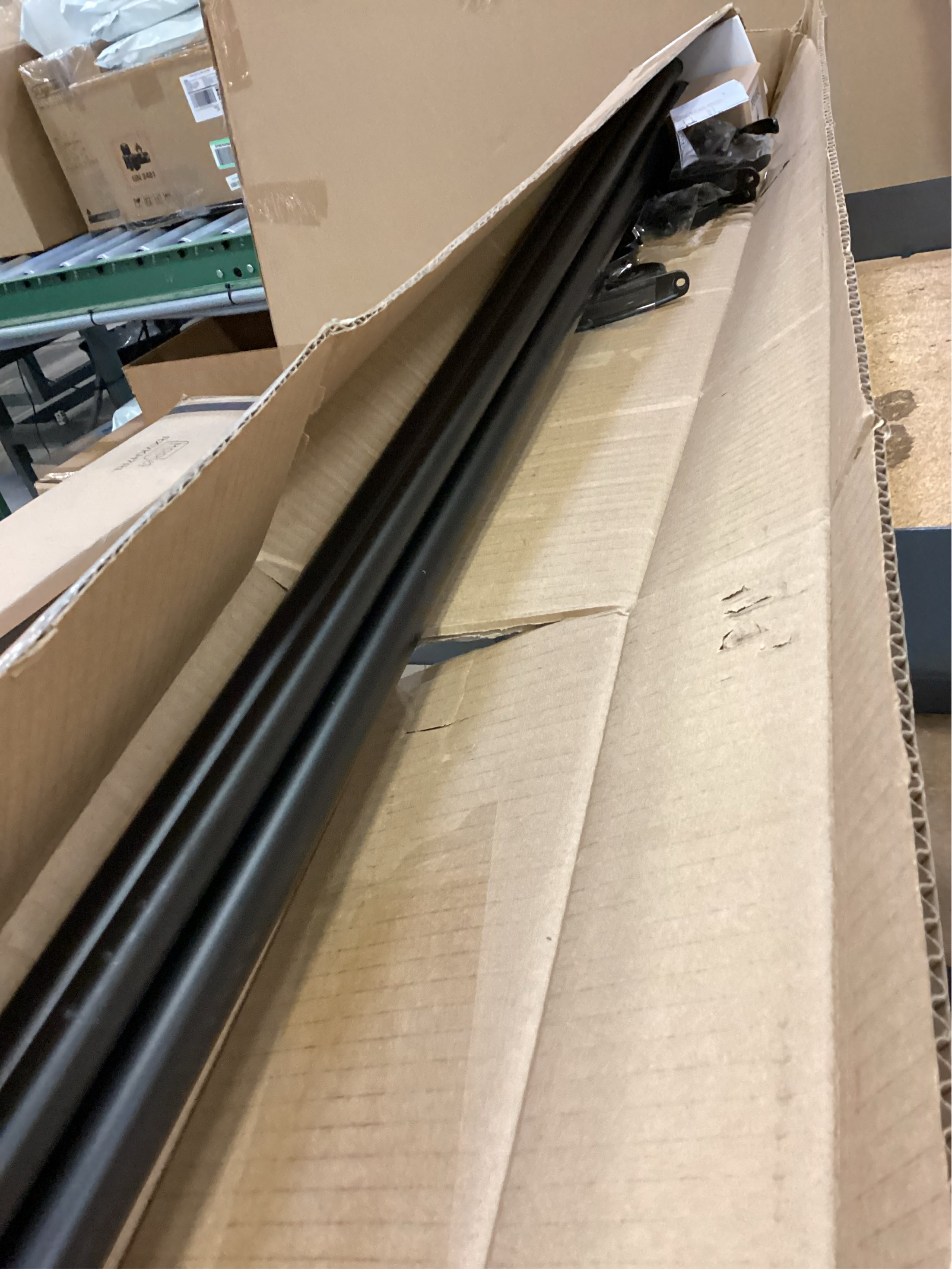 Urn 72 in. - 144 in. Adjustable Double Curtain Rod 1 in. in Antique Black with Finial