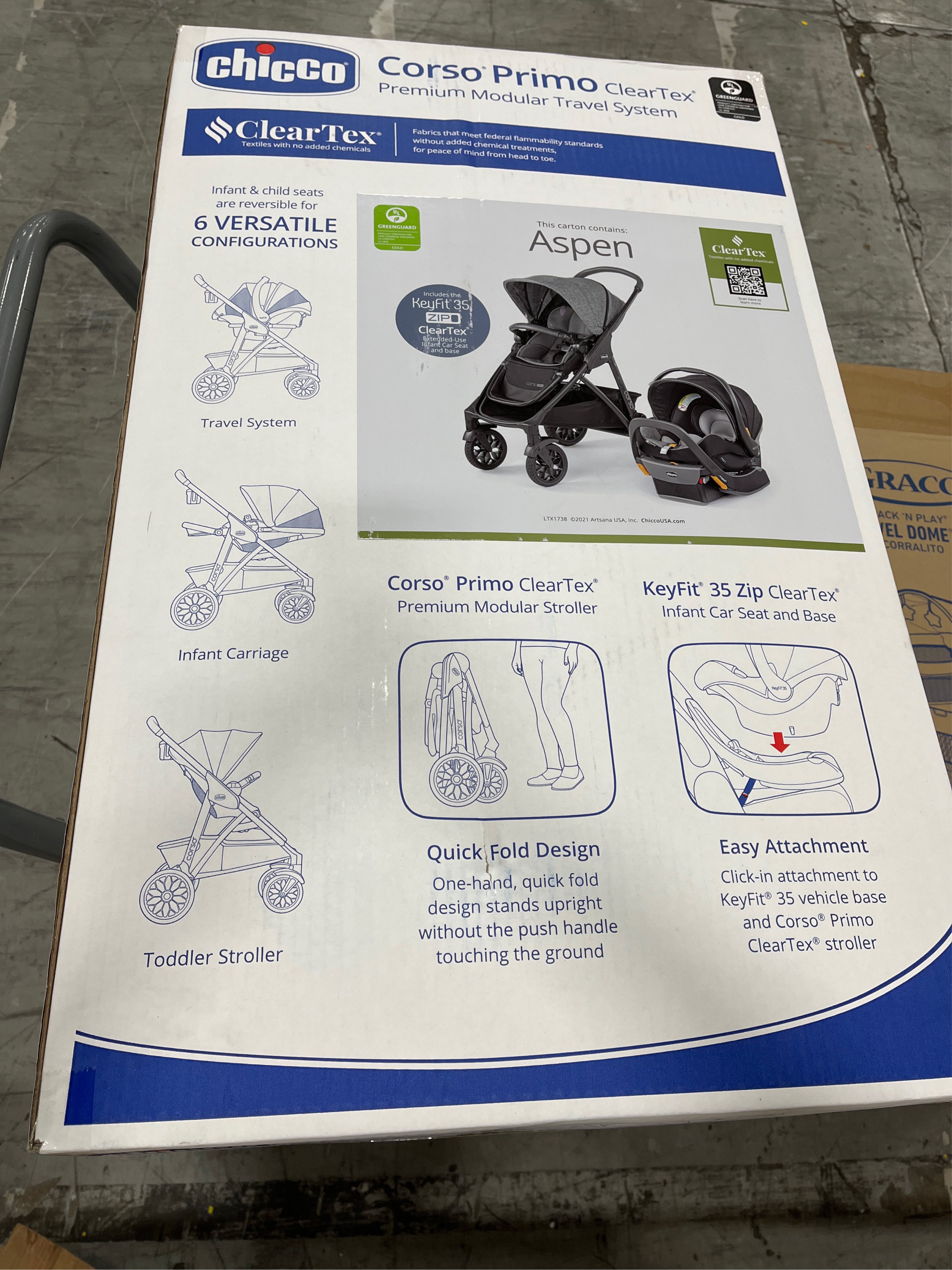 Chicco Corso Primo ClearTex 2-in-1 Travel System