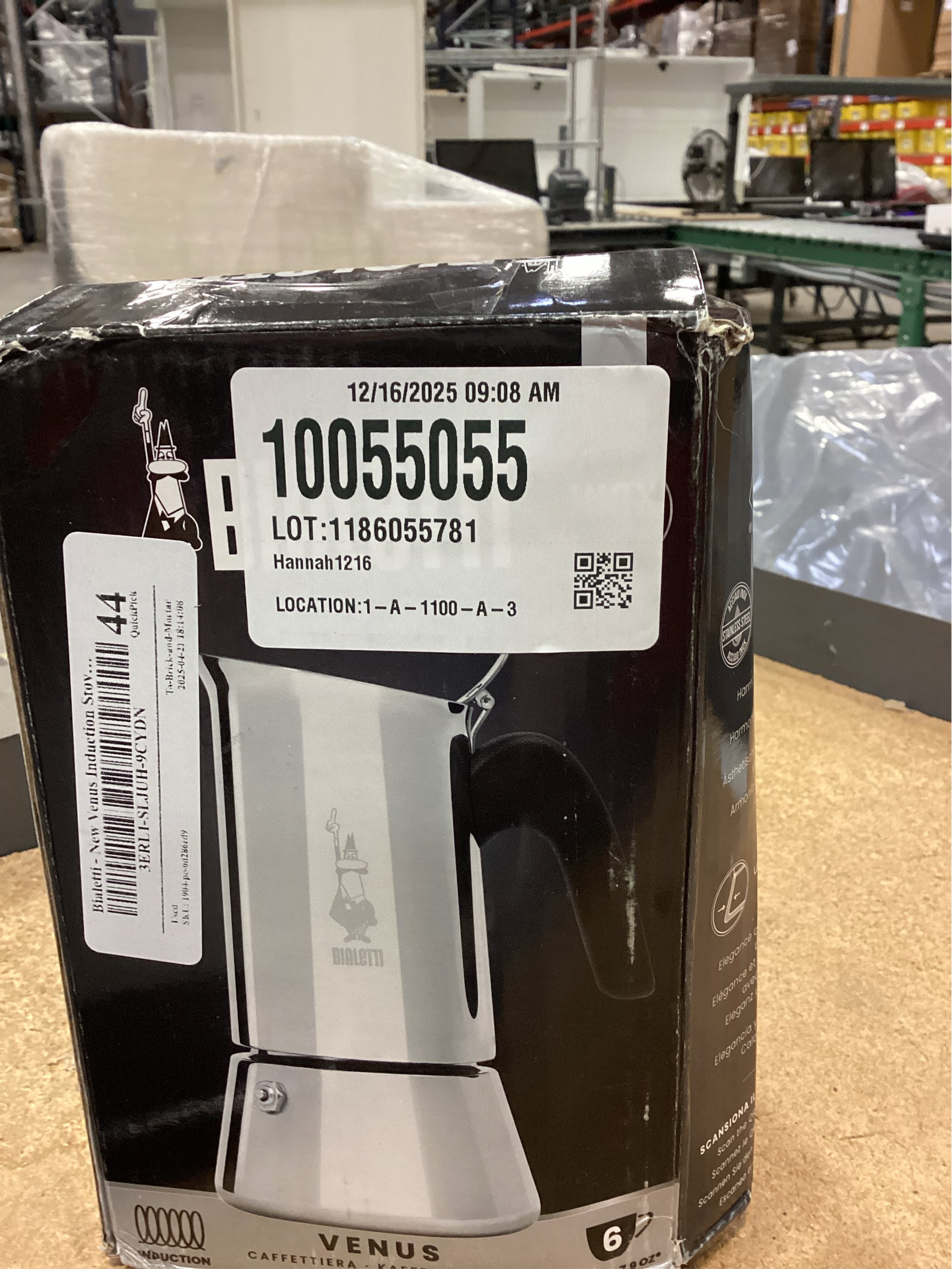 Bialetti - New Venus Induction, Stovetop Coffee Maker, Suitable for all Types of Hobs, Stainless Steel, 6 Cups (7.9 Oz), Silver