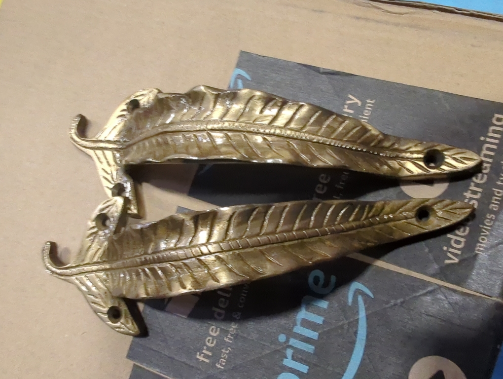 eSplanade Brass Designer Handle | Home Decor | Door Decor | Brass Door Pulls (Leaf)