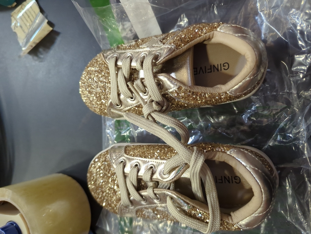 Size 11G GINFIVE Toddler Girls Sneakers Little Girls Slip On Shoes Glitter Sneakers Toddler