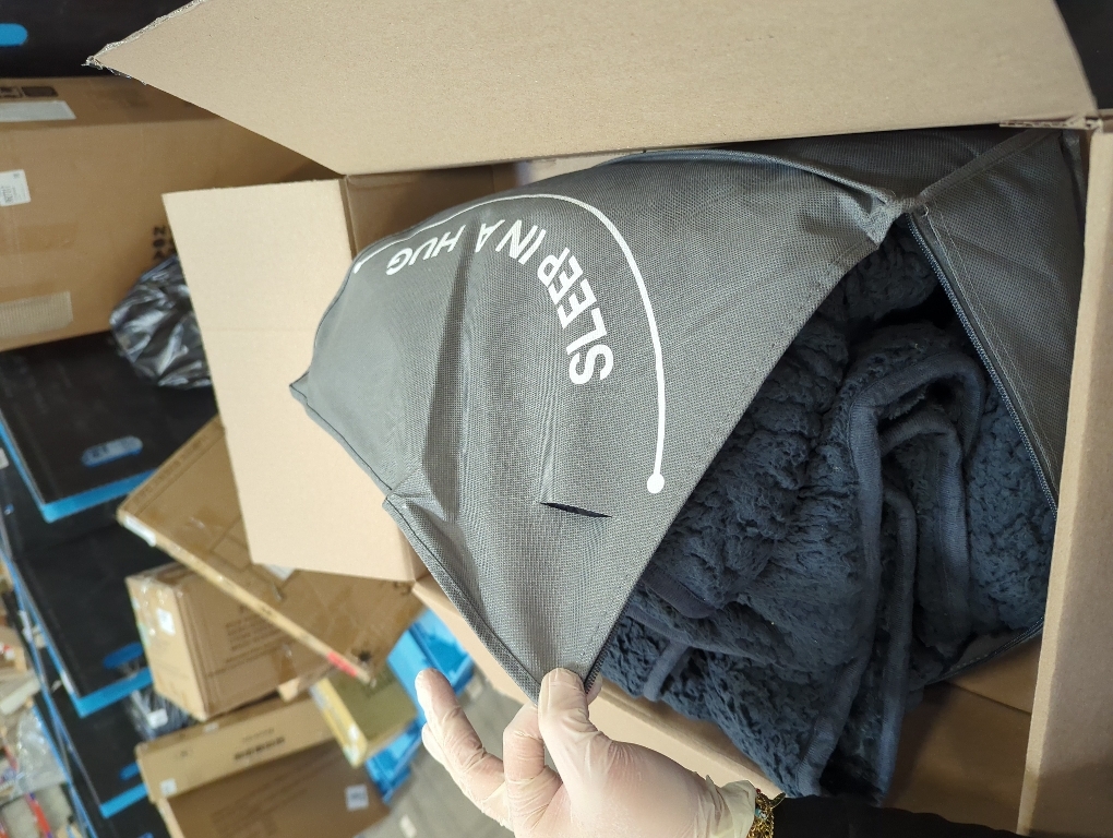 Uttermara Weighted Blanket for Adults Queen Size 15lbs 60x80 inches, Dual Sided Soft Jacquard Sherpa Weighted Blankets, Thick Heavy Blanket for Sleeping and Calming, Dark Grey