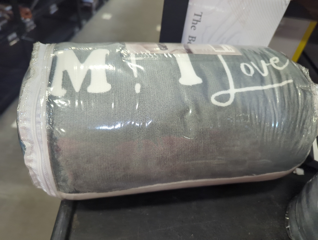 Size 60x50 Color Grey Mom Blanket – Double Layer Sherpa Fleece – Soft Fluffy Throw, Quality Print – 'Thank You Mom, I Love You' – from Daughter, Son – Gift for Birthday, Mother's Day, Christmas, etc. (Smoky Grey)