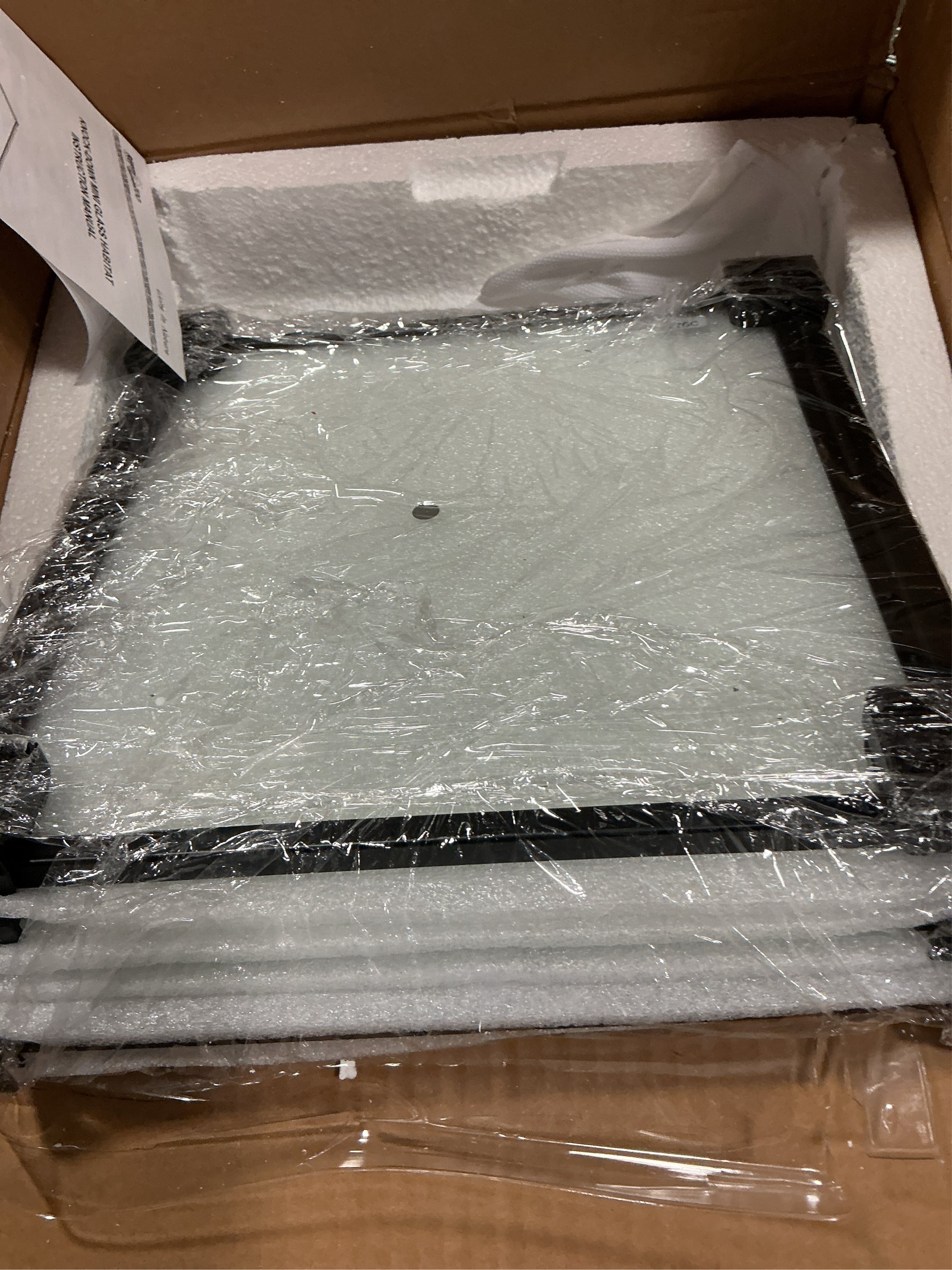 REPTIZOO Small Glass Tank 8 Gallon, Top Opening Terrarium 12 x 12 x 12 Leopard Gecko Tarantula Young Lizard Hermit Crab Frog Insects Breeding Tank