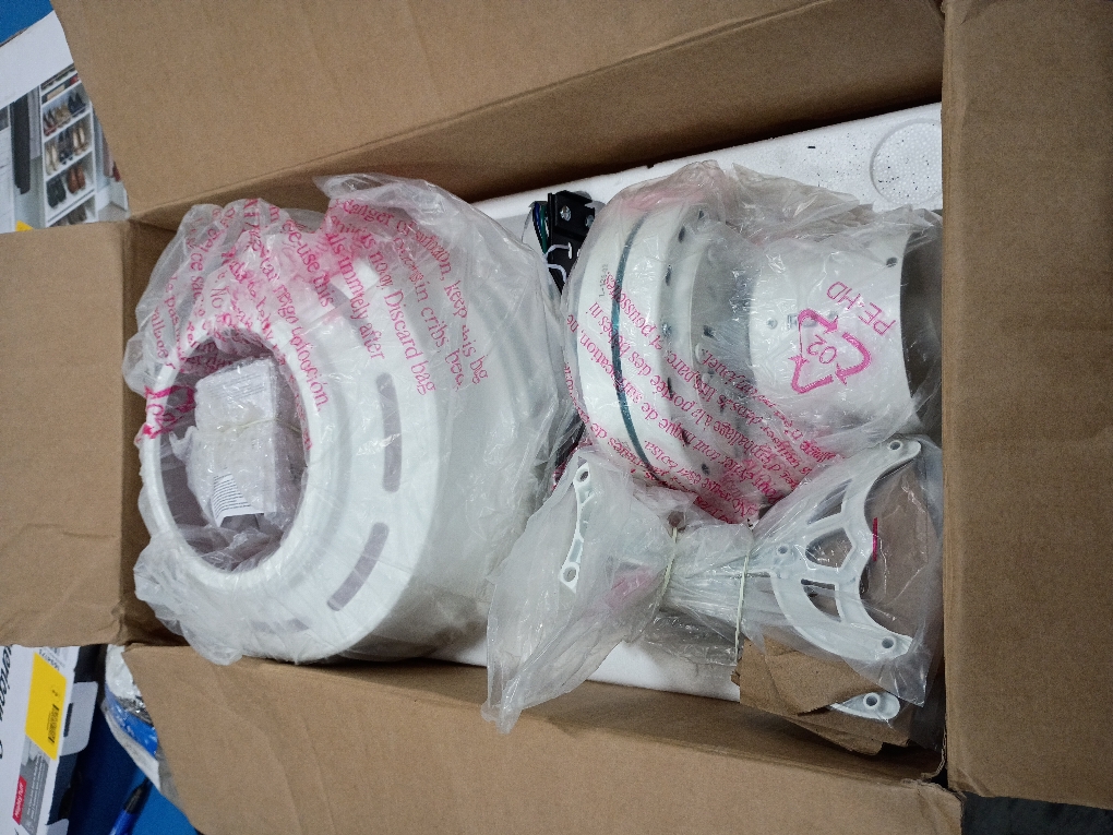 Harbor Breeze Armitage 52-in White with White/Washed Oak Blades LED Indoor Flush Mount Ceiling Fan with Light (5-Blade) (glass broken)