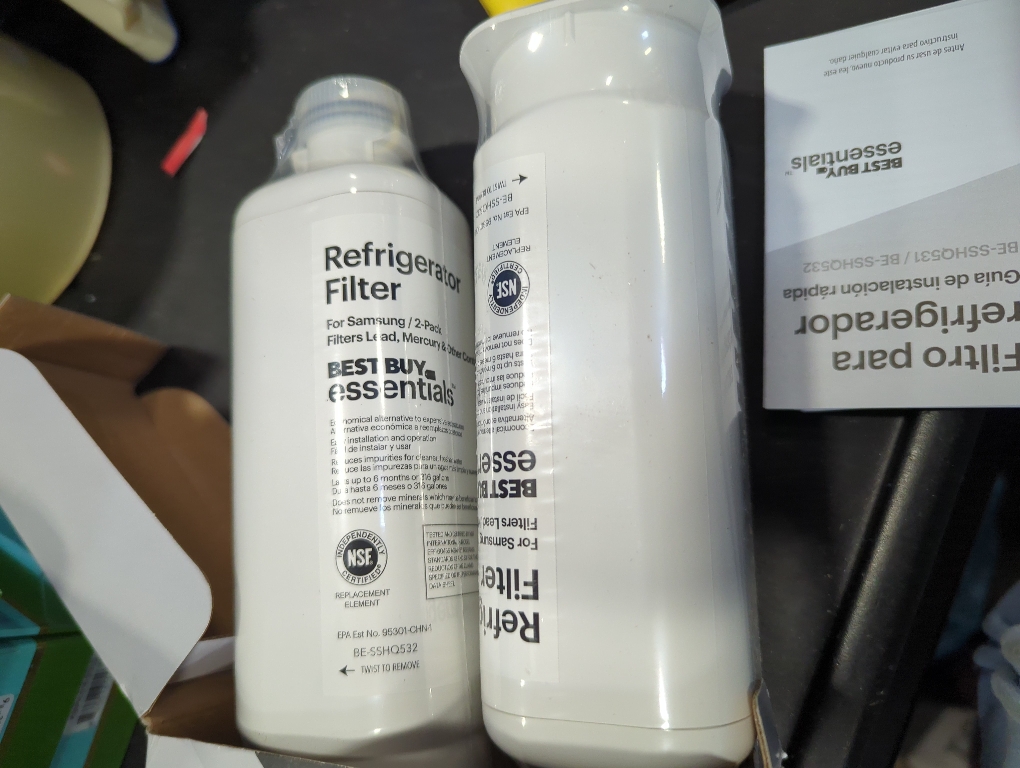 Best Buy Essentials™ - NSF 42/53 Water Filter Replacement for Select Samsung Refrigerators (2-pack) - White