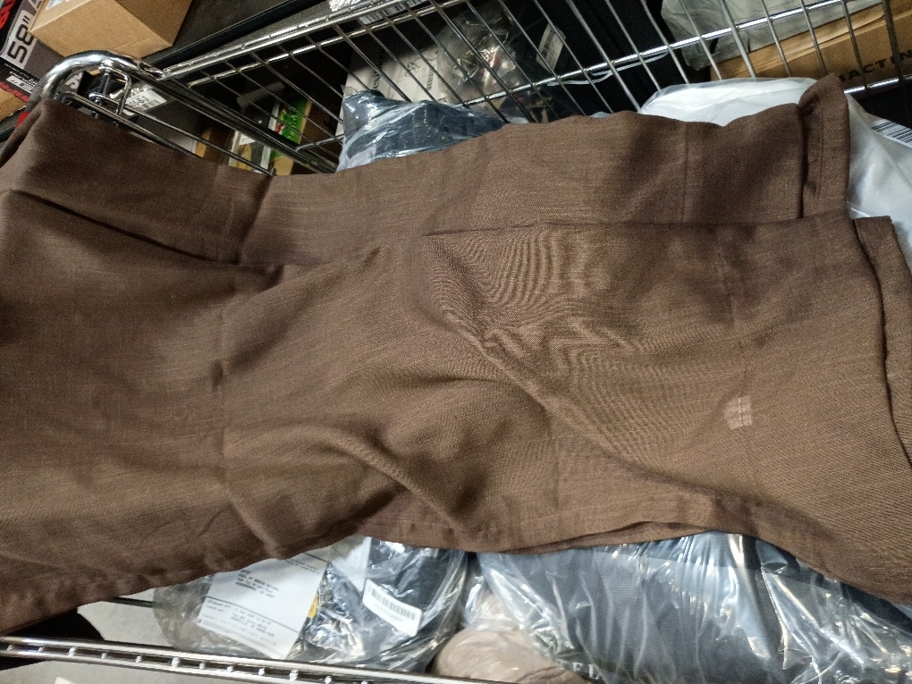 YoungsTex Brown Linen Curtains 84 Inch Length for Living Room - Chocolate Light Filtering Drapes Semi Sheer with Rod Pocket Back Tab for Bedroom, 2 Panels, 52 X 84 Inch