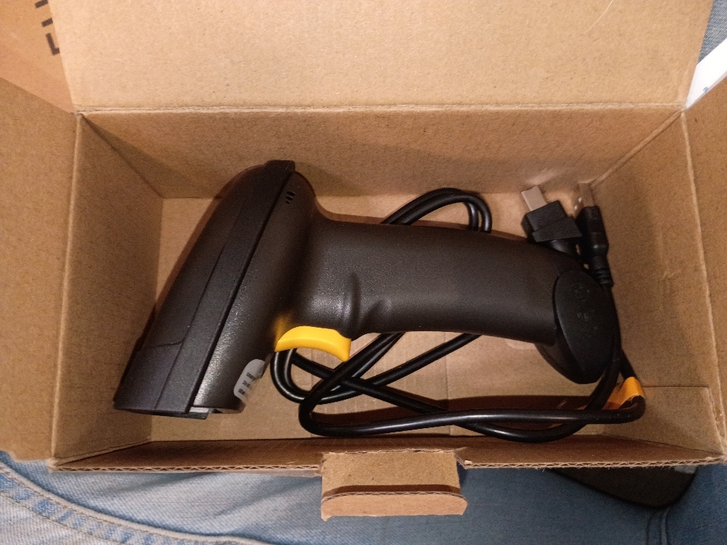 WoneNice USB Laser Barcode Scanner Wired Handheld Bar Code Scanner Reader Black