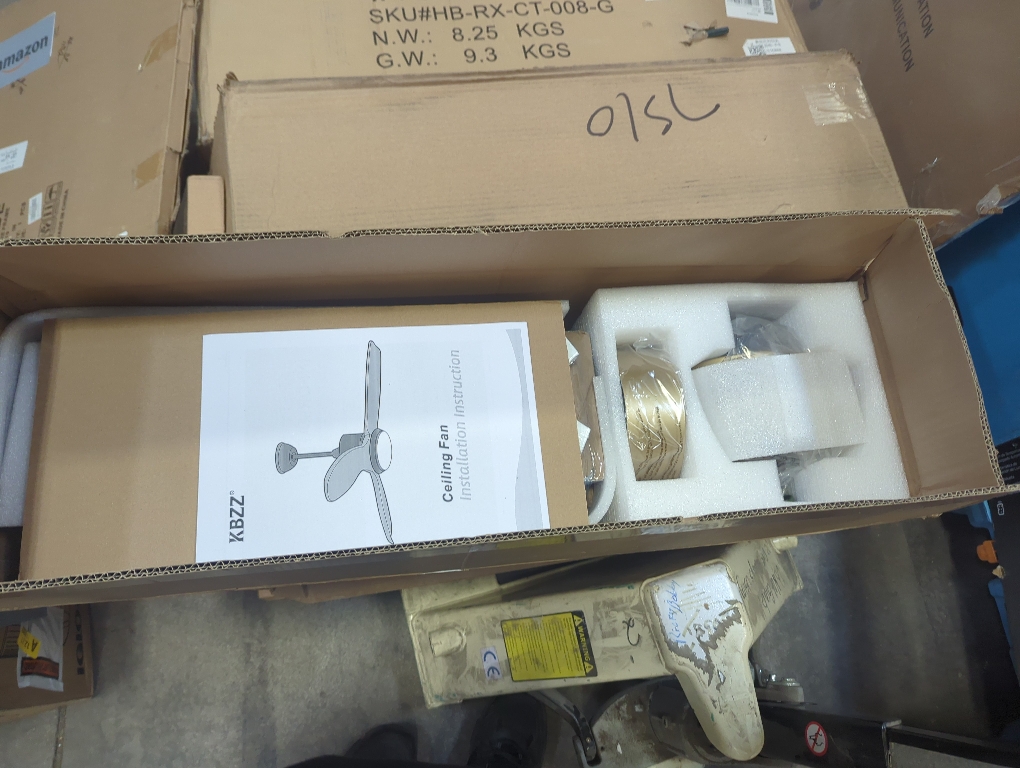 KBZZ Size 42 Inch Color White Gold Ceiling Fans with Lights and Remote, 3 Blade Wood Ceiling Fan with Light, Dimmable, Memory Function, Reversible DC Motor, Modern Indoor Outdoor Ceiling Fans for Patios Bedroom