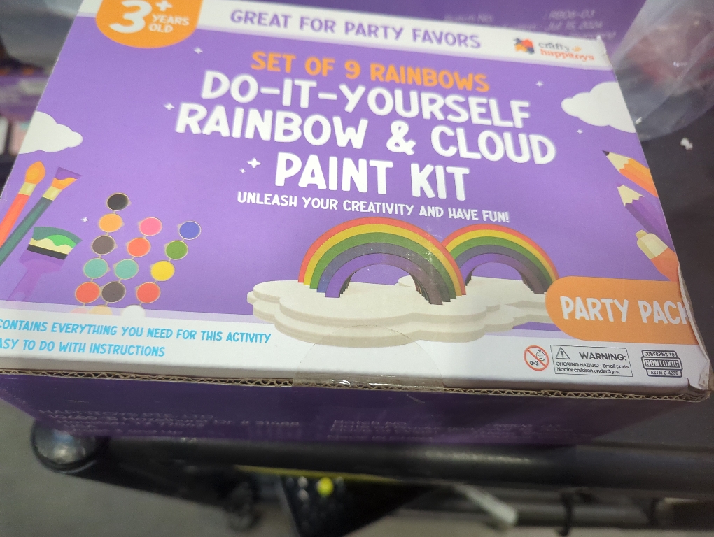 Set of 9 Rainbow Painting Set for Kids 9 Pcs - Bulk Stockings & Birthday Goodie Bag Stuffer - Kids Party Favors Toy Return Gifts - Pinata Stuffers - Classroom Treasure Box Carnival Prizes