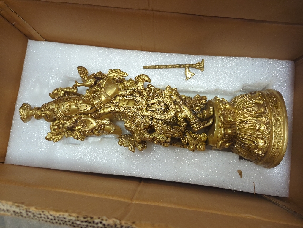 eSplanade - Brass Radha Krishna - Big Size - Brass Radha Idol Statue Sculpture (21) (Krishna Antique)