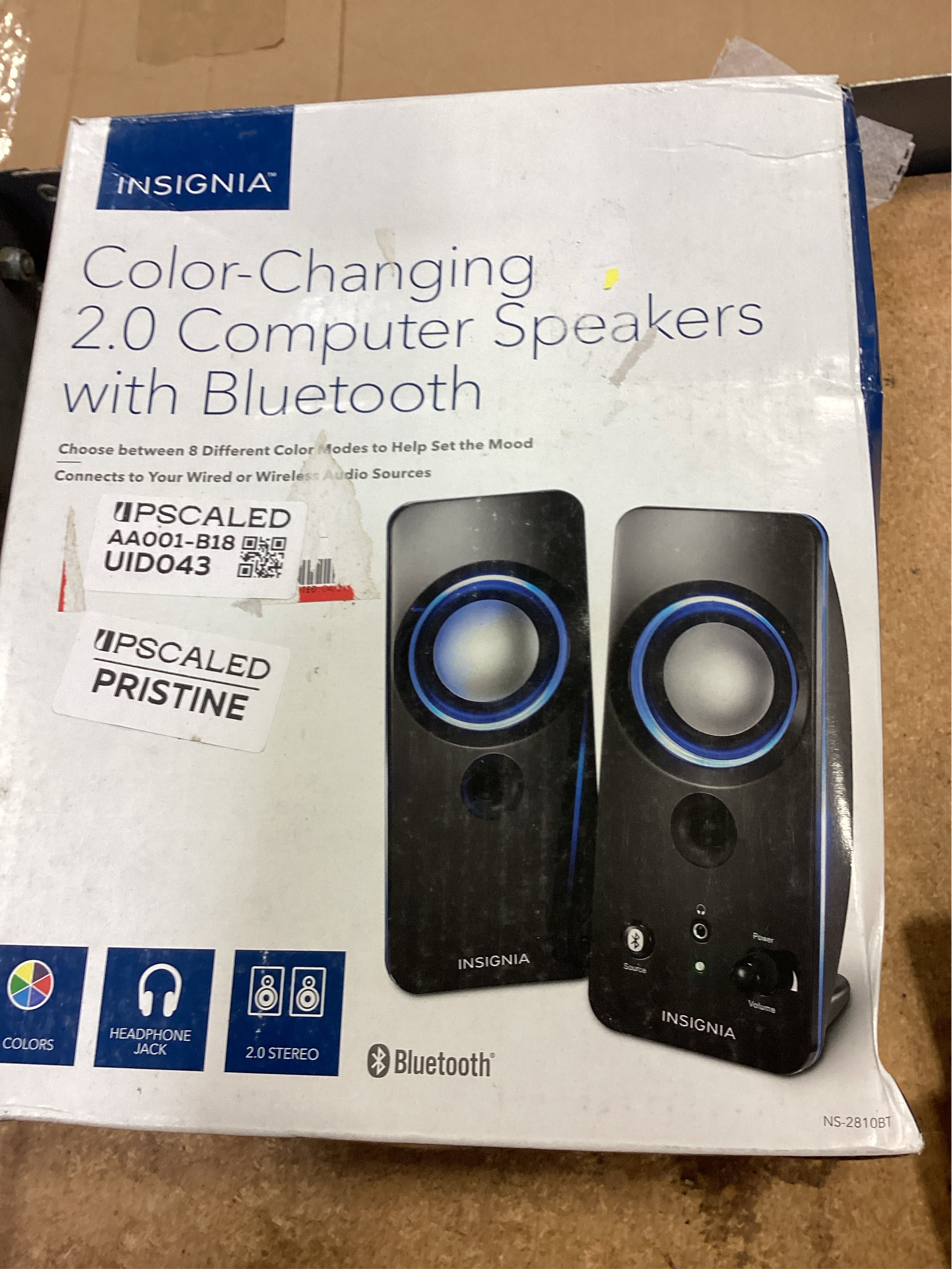 Color-Changing 2.0 Computer Speakers with Bluetooth