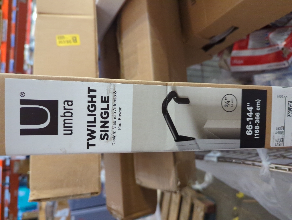 Umbra Twilight Double Curtain Rod Set – Wrap Around Design Ideal for Blackout or Room Darkening Panels, 28 to 48 Inches, Dark Bronze