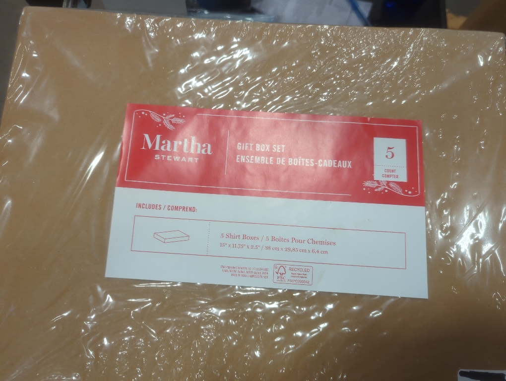 Martha Stewart Gift Box Set 5 Shirt Boxes 15 x 11.75 x 2.5