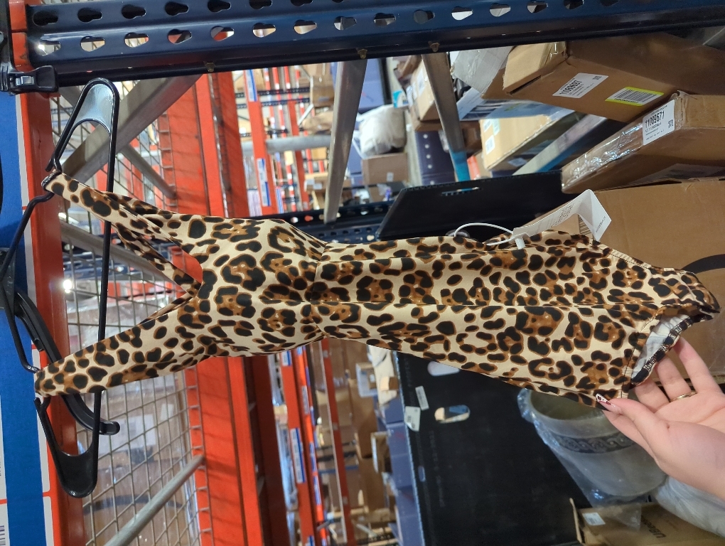 Size S Queen Women's Sexy Bodysuit Leopard Snake Skin Leotard Tank Top Sleeveless Scoop Neck Bodycon Jumpsuit Onesie Romper