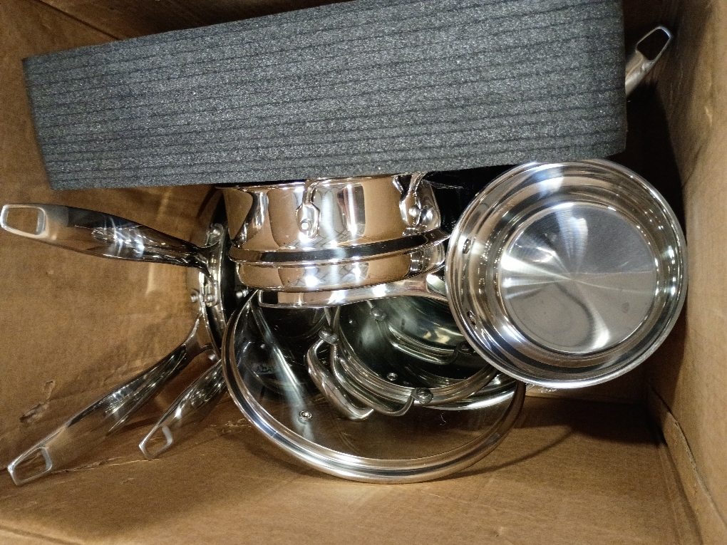 Concord Cookware 7-Piece Stainless Steel Cookware Set, includes Pots and Pans