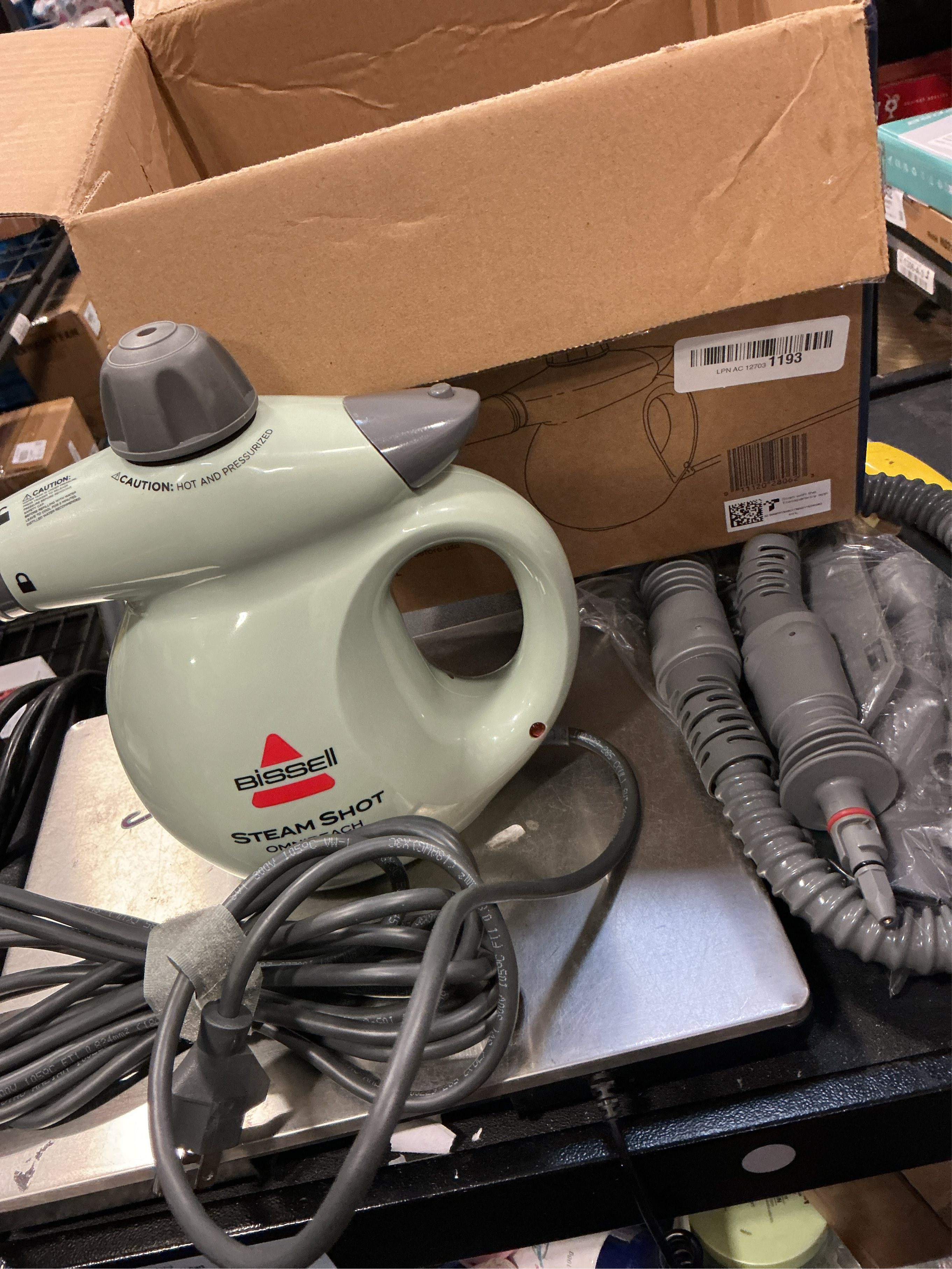 Bissell Steam Shot OmniReach - 4171L: Portable Electric Floor Cleaner, 6.6 Water Tank, 16ft Cord, Multipurpose Attachments