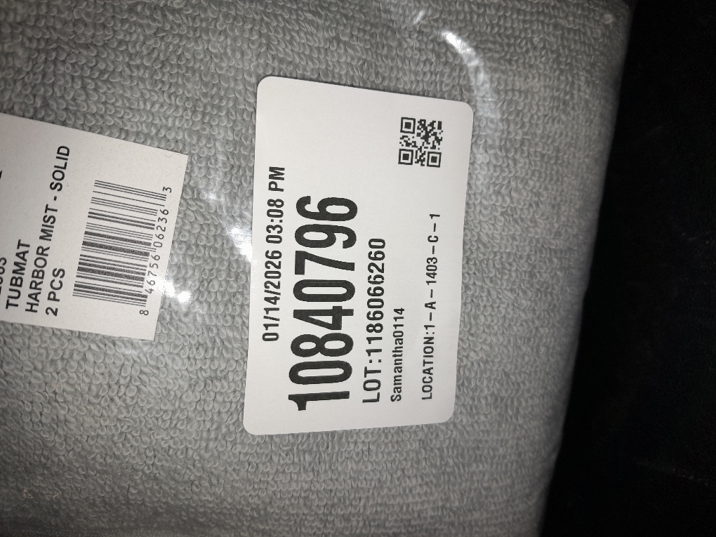 Haven Organic Cotton Terry 21 X 34 Bath Mat in Harbor Mist Grey