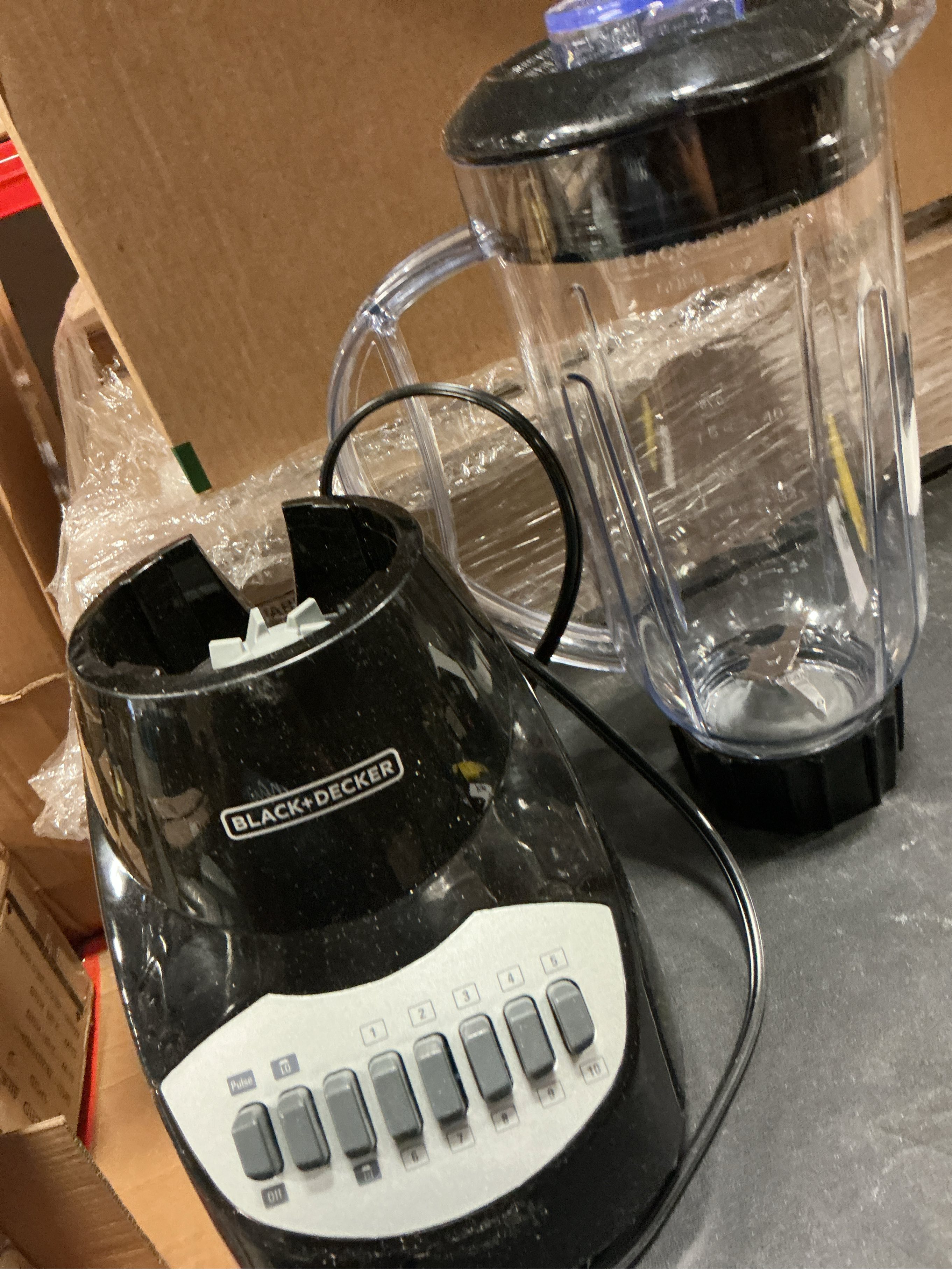 BLACK DECKER Crush Master Blender, 10-Speeds with Stainless Steel Blades, Black, BL2010BP