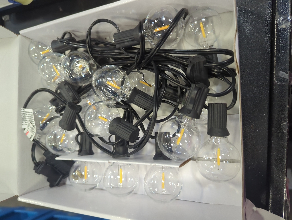 20ct LED Indoor Outdoor Globe String Lights Clear Bulbs with Black Wire - Room Essentials™