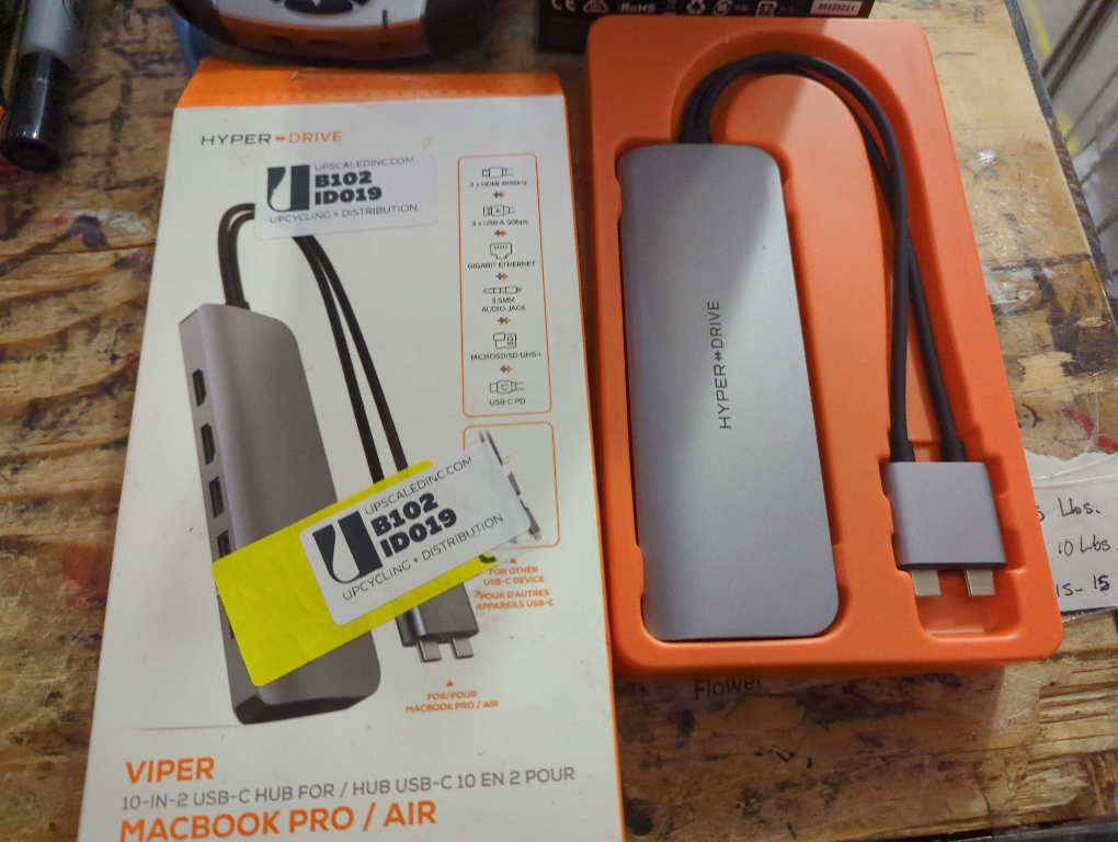 HyperDrive 10-in-2 USB C Dock, Dual Monitor HDMI 4K@60Hz, 60W USBC Power Delivery, Gigabit Ethernet, USB-C Hub Adapter for MacBook Pro with M1 Pro/Max 2021, MacBook Pro 2016-2019, MacBook Air (Gray)