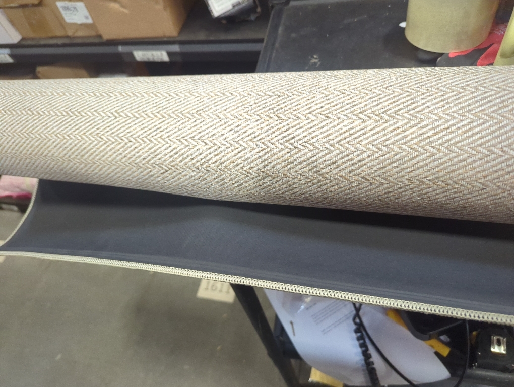 Size small Ultra Thin Indoor Door Mat for Entrance Non Slip Entryway Mat, Low Profile Doormat, Unique Herringbone Design Carpet for Inside, Patio, Porch, Beige