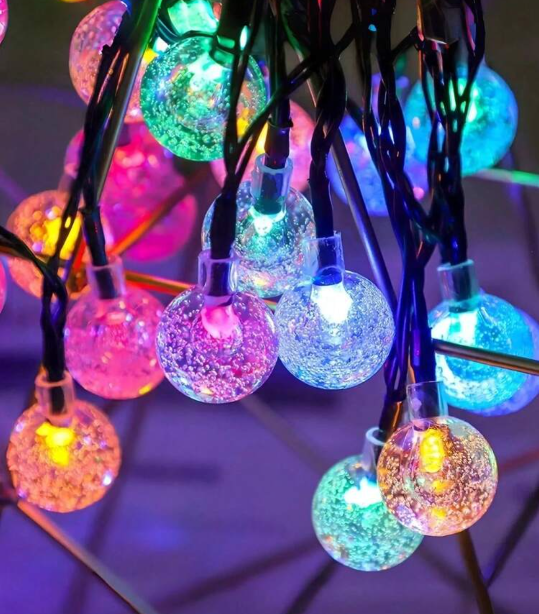 Solar Outdoor Globe String Lights for Outside