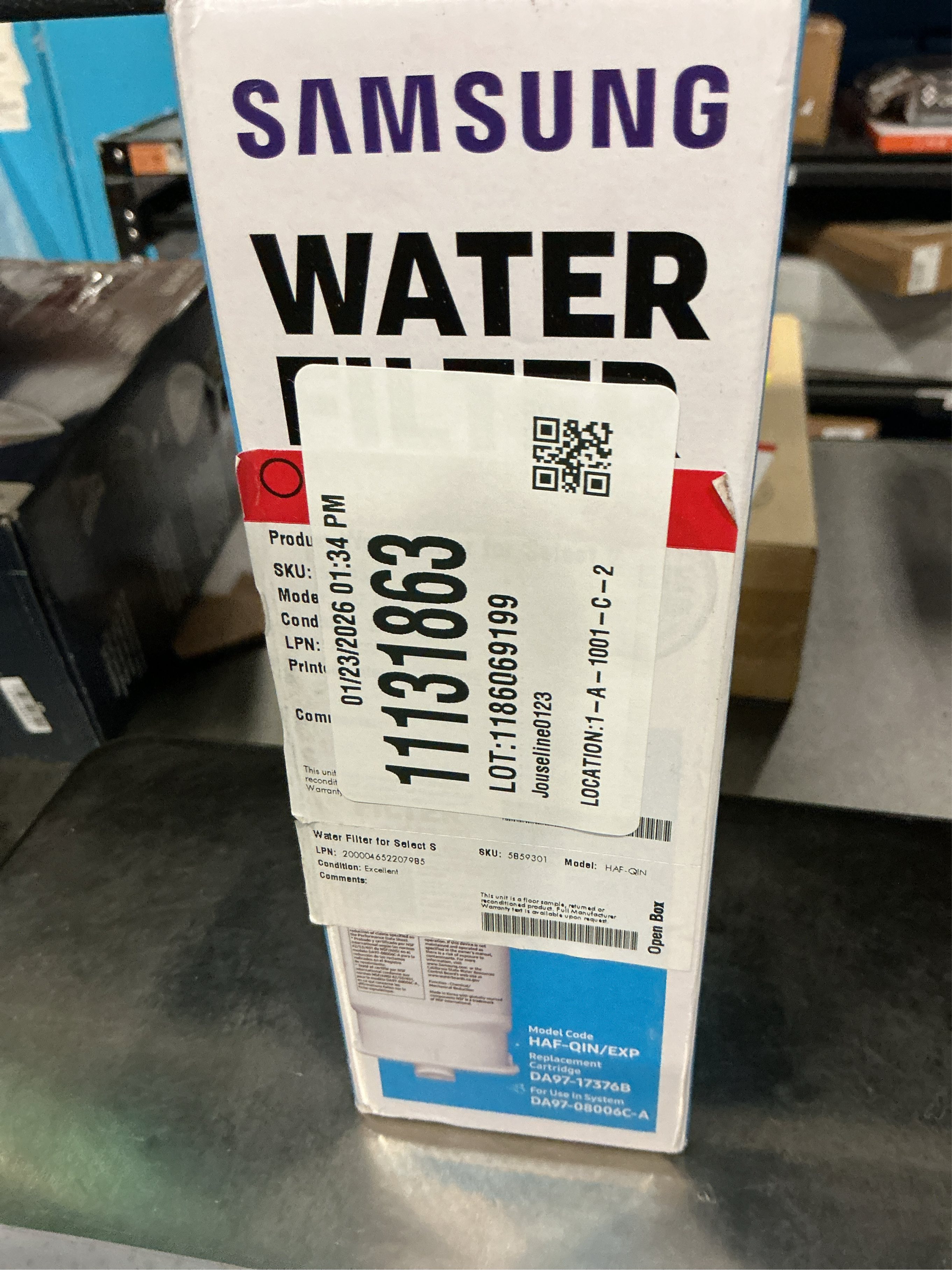 Samsung DA97-17376B Fridge Water Filter, Model HAF-QIN/EXP