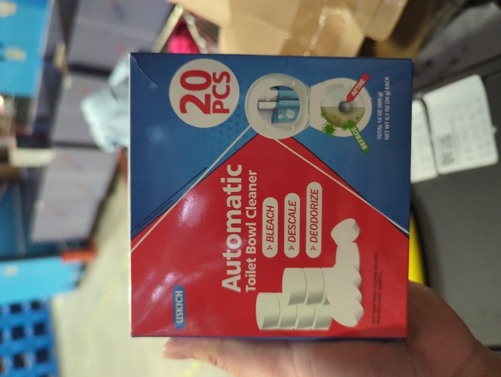 USKICH 20 Pack Toilet Bowl Cleaner Tablets,White Automatic Toilet Tank Cleaners, Long-Lasting Household Toilet Cleaners,Toilet flush Cleaning & Deodorizer