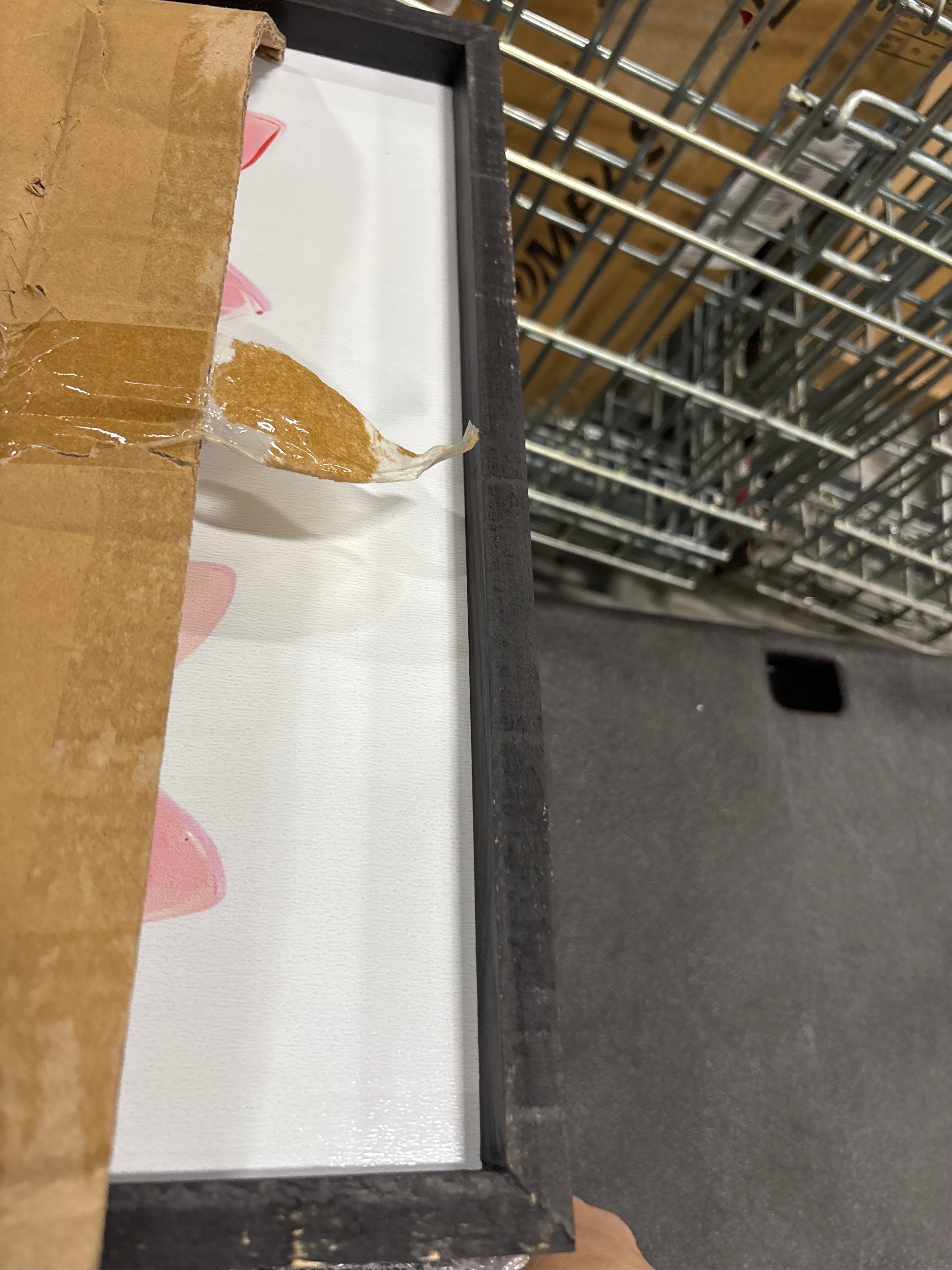 flowtorely Set Of 3 Trendy Pink Bows Poster Wall Art 24x16 Inch Girly Preppy Room Watercolor Aesthetic Wood Frame Sign For College Apartment Cherry Heart Poker Prints Girls Bedroom Hang Decor (Black) - frames with scratches