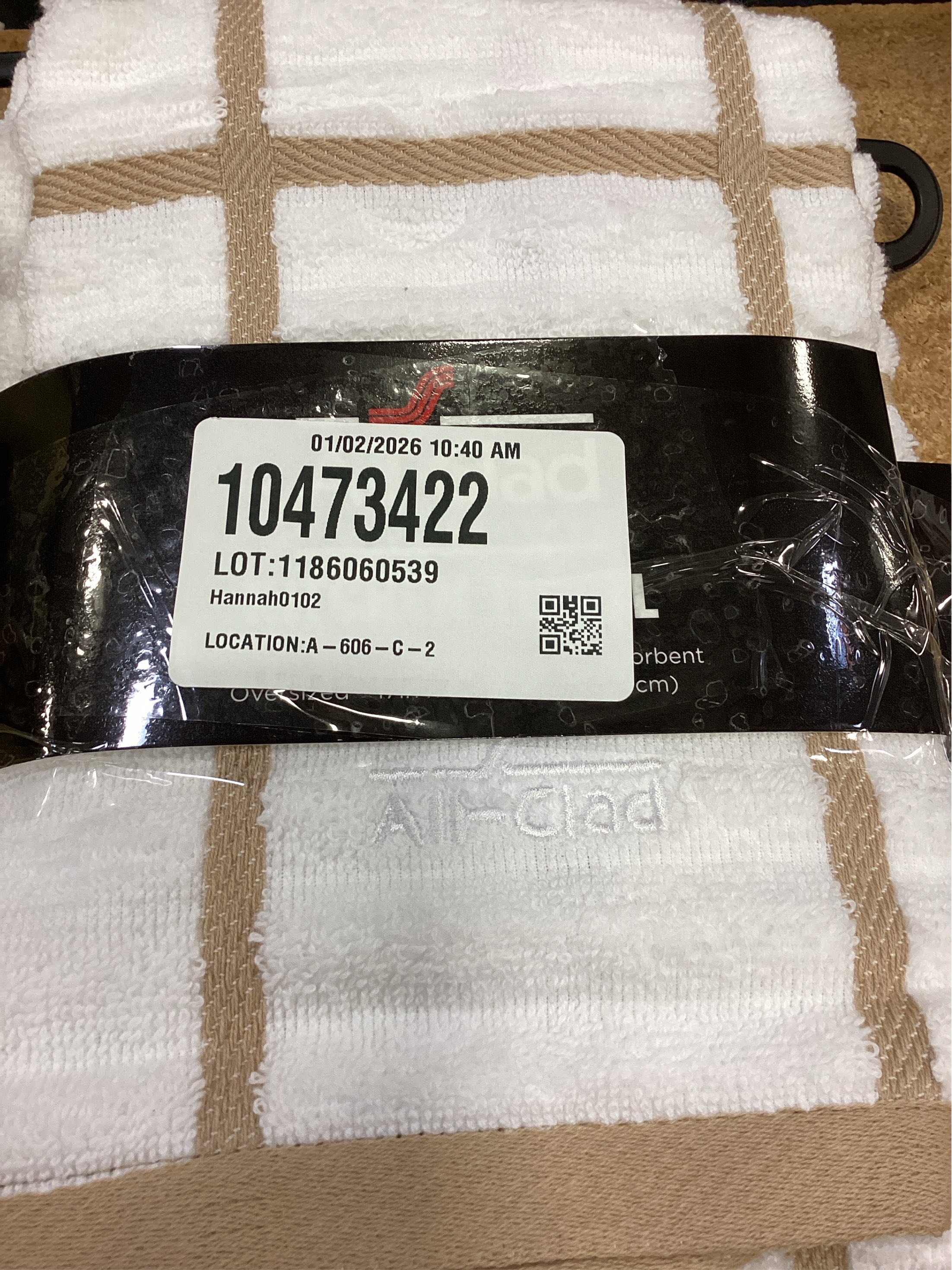 All-Clad Checked Kitchen Towel: Highly Absorbent, Super Soft Long Lasting - 100% Cotton, 17x30 Tea Towel for Cleaning & Drying Dishes, Pans, Glassware, or Countertops, (2Pack), Cappuccino