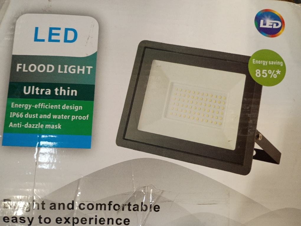 50W LED Flood Light Outdoor, 5000LM Super Bright Floodlight Outside Work Light with Plug, 6500K Daylight White LED Flood Light Outdoor, IP66 Waterproof Outdoor Flood Light-1Pack