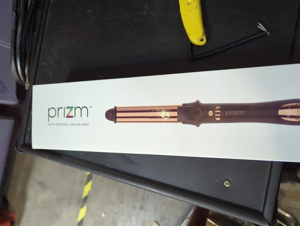 Prizm Nano Titanium Automatic Rotating Curling Iron 1.25 Inch Worldwide Dual Voltage Curling Wand Hair Wand LCD Display 11 Temperature Effortless Curls Spinning Barrel Negative Ions 360° Swivel Cord
